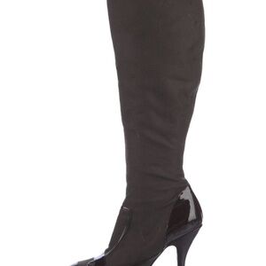 Giorgio Armani Black Over the Knee Boots